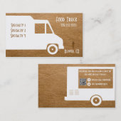 Sjabloon van de Business Card Food Truck Visitekaartje (Voorkant / Achterkant)