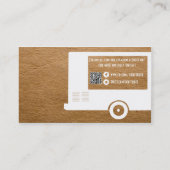 Sjabloon van de Business Card Food Truck Visitekaartje (Achterkant)