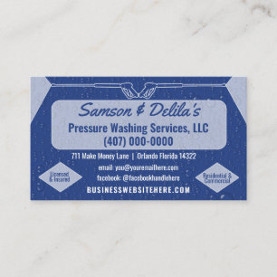 Sjabloon van de Business Card voor wassen en reini Visitekaartje