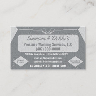 Sjabloon van de Business Card voor wassen en reini Visitekaartje