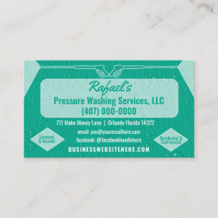 Sjabloon van de Business Card voor wassen en reini Visitekaartje