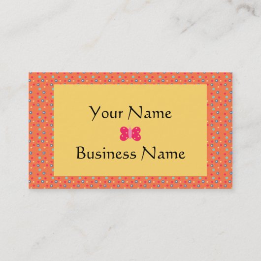 Sjabloon van de Butterfly-profielkaart Visitekaartje (Voorkant)