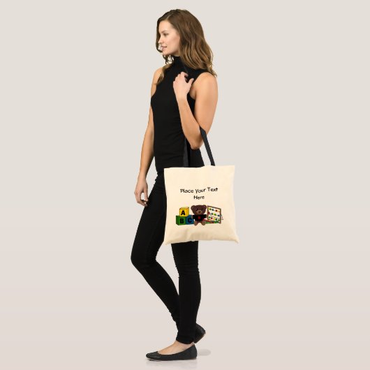 Sjabloon van de cadeau van de leraar tote bag (Voorkant (model))
