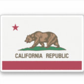 Sjabloon van de Californische vlag Sticker (Voorkant)