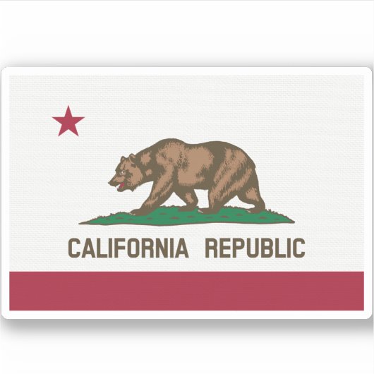 Sjabloon van de Californische vlag Sticker (Voorkant)
