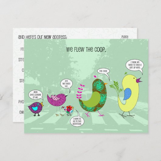 Sjabloon van de Coop Moving Announding (Voorkant / Achterkant)