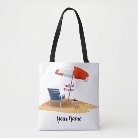 Sjabloon van de docent in ruste, Aangepast Tote Bag (Voorkant)