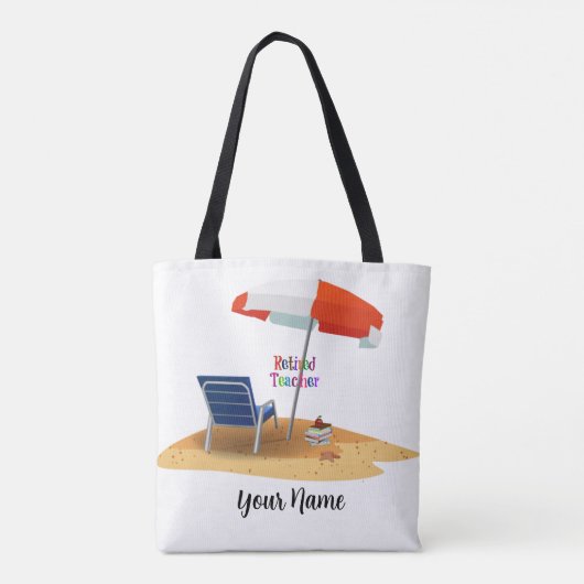Sjabloon van de docent in ruste, Aangepast Tote Bag (Achterkant)