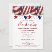 Sjabloon van de familie Patriottic Bunting Kaart (Voorkant)