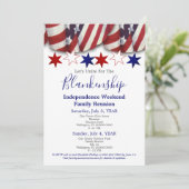 Sjabloon van de familie Patriottic Bunting Kaart (Staand voorkant)