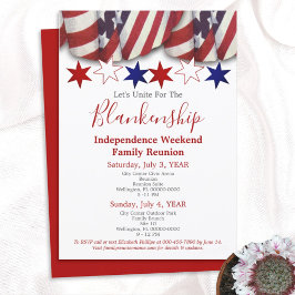 Sjabloon van de familie Patriottic Bunting Kaart