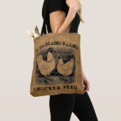  Sjabloon van de Faux Burlap Chicken Feed Sack Tote Bag (Dichtbij)