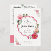 Sjabloon van de floal funeral Card Kaart (Voorkant / Achterkant)