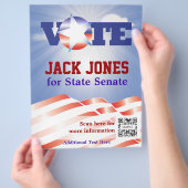 Sjabloon van de flyer Stemming Senaat (Hand)