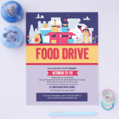 Sjabloon van de Food Drive Flyer (Enkel)