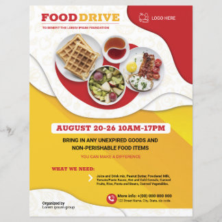Sjabloon van de Food Drive Flyer
