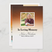 Sjabloon van de Funeral Program Card (Voorkant / Achterkant)