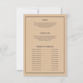 Sjabloon van de Funeral Program Card Kaart (Achterkant)