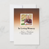 Sjabloon van de Funeral Program Card Kaart (Voorkant)