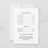 Sjabloon van de Funeral Program Card Kaart (Achterkant)