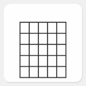 Sjabloon van de Guitar Chord Chart | Zwart Vierkante Sticker (Voorkant)
