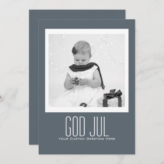 Sjabloon van de hedendaagse God jul (Voorkant / Achterkant)