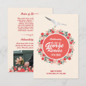 Sjabloon van de Kaart van het begrafenisprogramma (Voorkant / Achterkant)