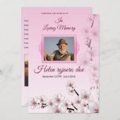 Sjabloon van de Kaart van het begrafenisprogramma (Voorkant / Achterkant)