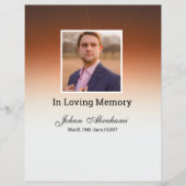 Sjabloon van de Kaart van het begrafenisprogramma (Voorkant)