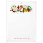 Sjabloon van de kleurrijke Floral-Waterverf Klembord (Achterkant)