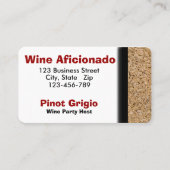 Sjabloon van de kurkfoto aan de rand, visitekaartje (Voorkant)