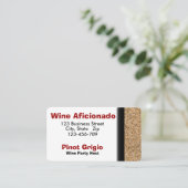 Sjabloon van de kurkfoto aan de rand, visitekaartje (Staand voorkant)