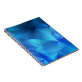 Sjabloon van de lichte BLAUWE gradiëntdriehoeken. Notitieboek (Rechterzijde)