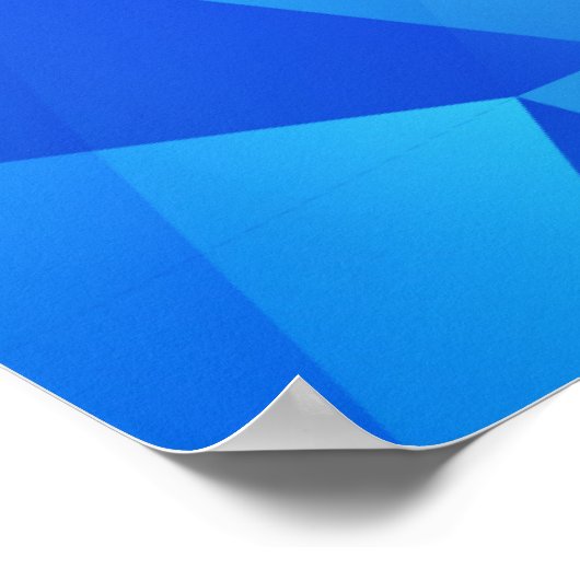 Sjabloon van de lichte BLAUWE gradiëntdriehoeken.  Poster (Hoek)