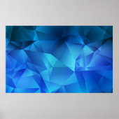 Sjabloon van de lichte BLAUWE gradiëntdriehoeken.  Poster (Voorkant)