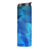 Sjabloon van de lichte BLAUWE gradiëntdriehoeken. Thermosbeker (Gedraaid links)