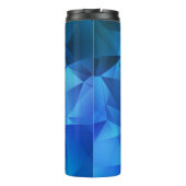 Sjabloon van de lichte BLAUWE gradiëntdriehoeken. Thermosbeker (Achterkant)