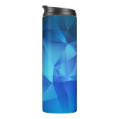 Sjabloon van de lichte BLAUWE gradiëntdriehoeken. Thermosbeker (Geroteerd rechts)