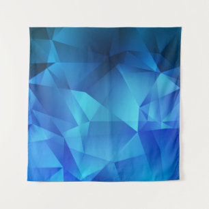Sjabloon van de lichte BLAUWE gradiëntdriehoeken. Wandkleed