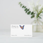 Sjabloon van de Logo van Visitekaartje van vlinder (Staand voorkant)