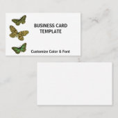 Sjabloon van de Logo van Visitekaartje van vlinder (Voorkant / Achterkant)