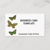 Sjabloon van de Logo van Visitekaartje van vlinder (Voorkant)