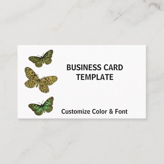Sjabloon van de Logo van Visitekaartje van vlinder (Voorkant)