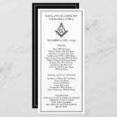 Sjabloon van de Masonic Rack Card Program Guide (Voorkant / Achterkant)