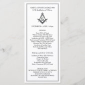 Sjabloon van de Masonic Rack Card Program Guide (Voorkant)