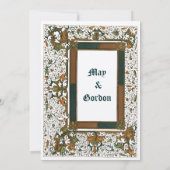 Sjabloon van de medieval verlichte weddenschappen kaart (Achterkant)