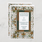 Sjabloon van de medieval verlichte weddenschappen kaart (Voorkant / Achterkant)