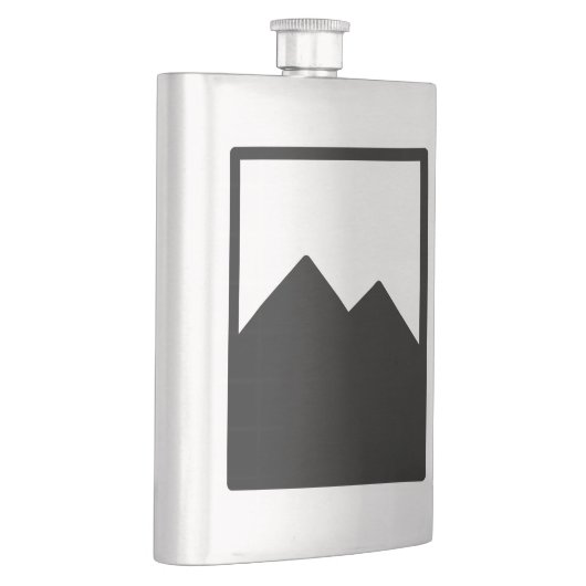 Sjabloon van de metalen kolf heupfles (Rechts)