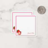 Sjabloon van de Monogram aardbei in het calligrafi (Voorkant / Achterkant in situ)