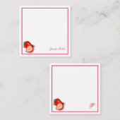 Sjabloon van de Monogram aardbei in het calligrafi (Voorkant / Achterkant)